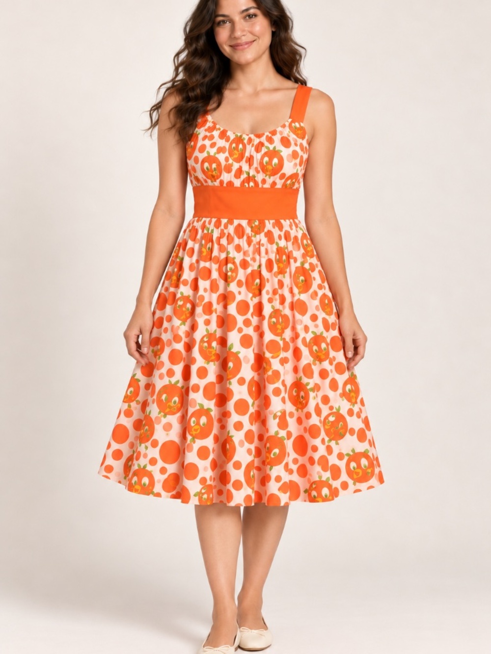 Disney Orange Bird Orange & White Dress – Medium – New With Tags